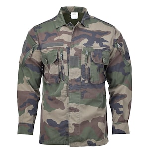 Original French military field jacket lightweight ripstop CCE camouflage shirts