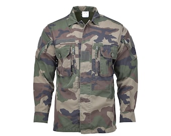 Original French military field jacket lightweight ripstop CCE camouflage shirts