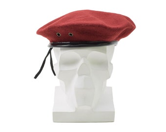 Original French Military red beret hat man force army wool lightweight cap NEW