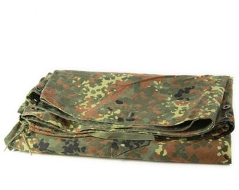 Genuine German army Shelter half tarpaulin waterproof canvas poncho 225 x 120