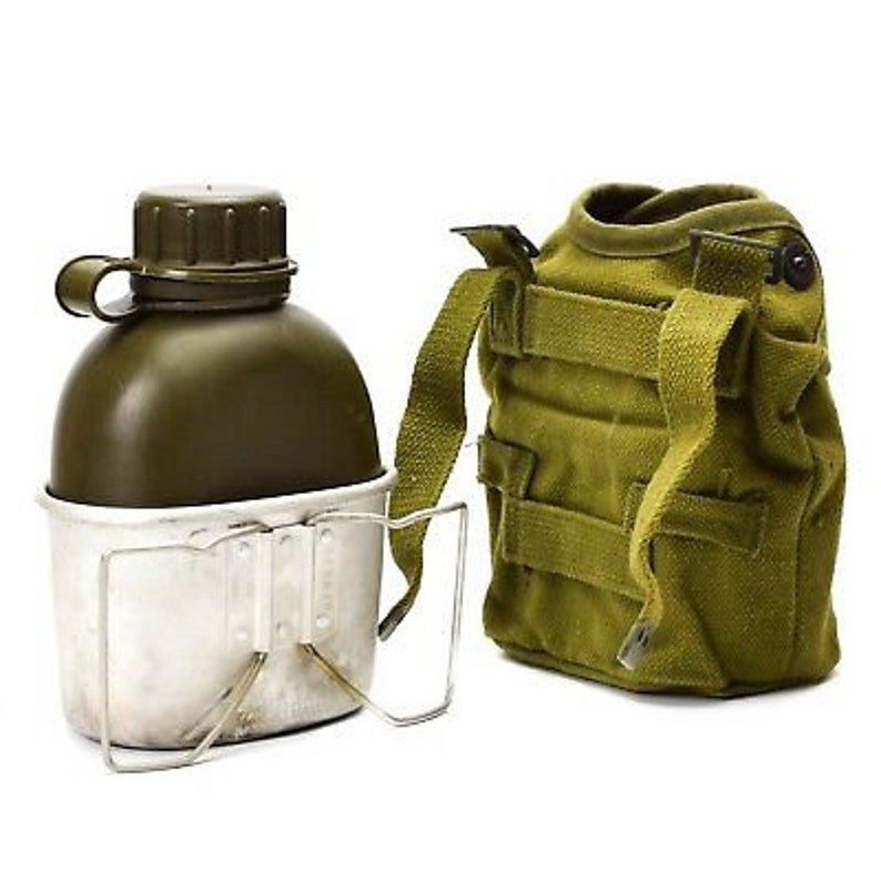 Genuine Danish army canteen mug water bottle pouch DK military Etsy