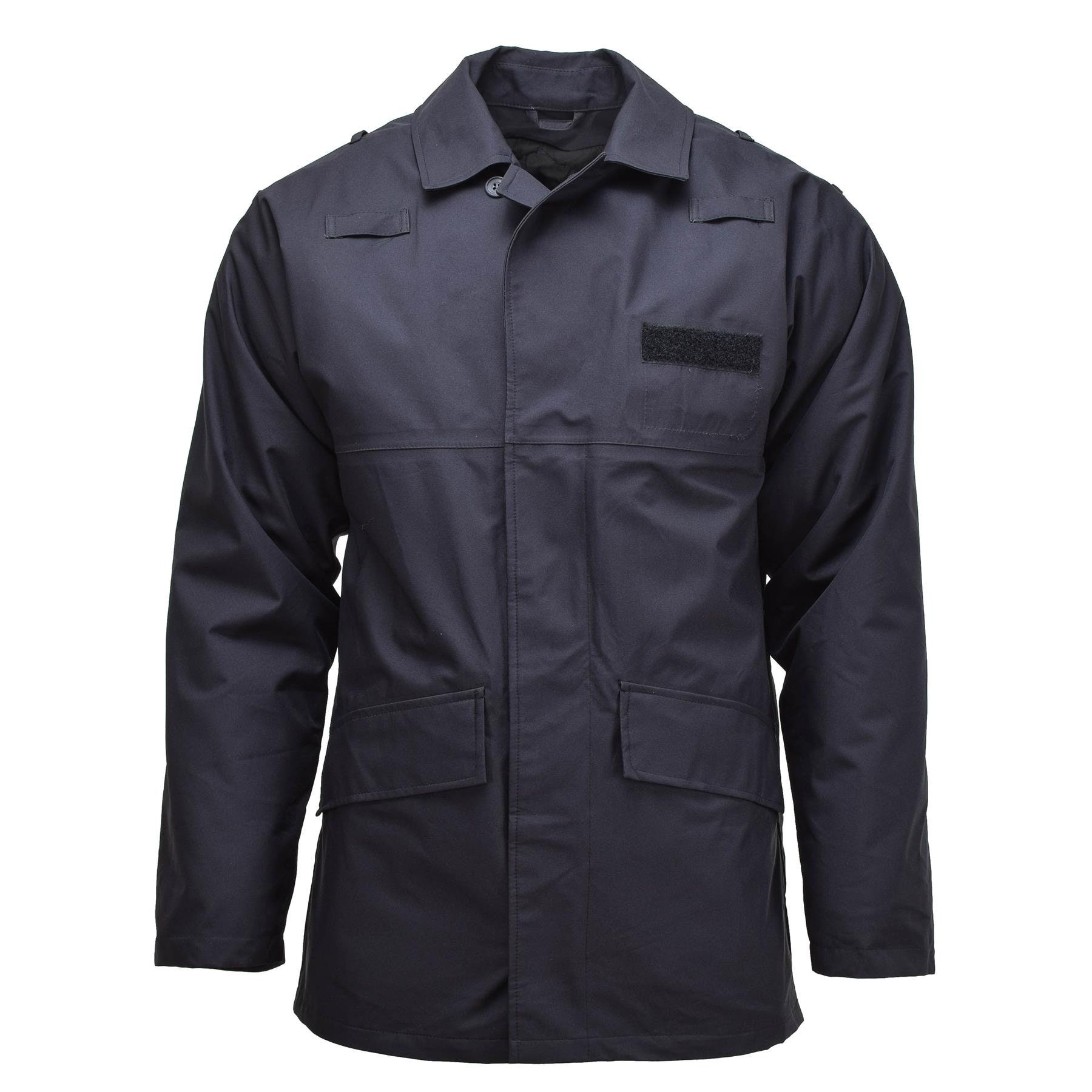 Original British Military rain jacket Police solid black lined ...