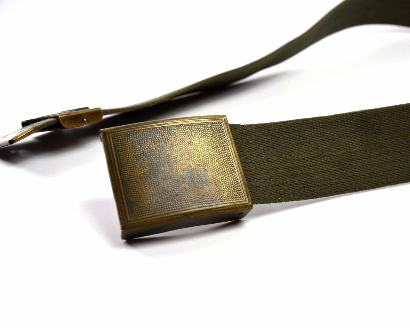 Original German army military surplus belt Heavy Duty German bing olive