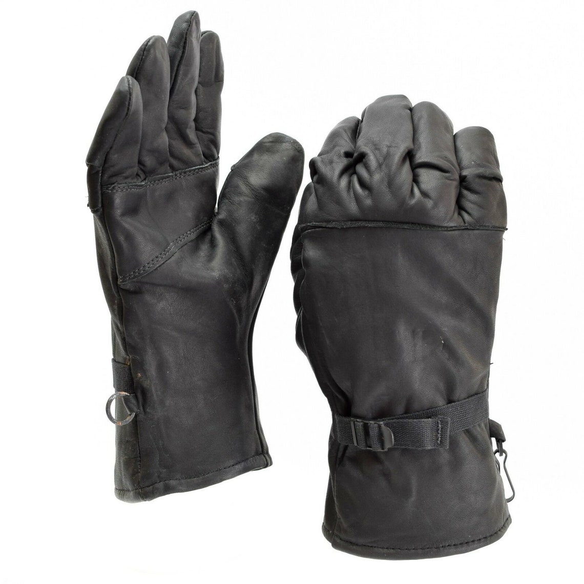 Original US army combat leather gloves Genuine black leather Etsy