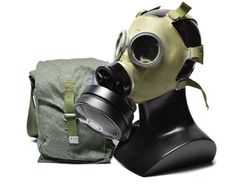 Genuine Soviet era Gas Mask respiratory chemical OD Grey NATO CFF3 Filter Dust Fumes Smoke Protection NEW Halloween costume