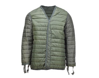 Original Greek army M65 liner jacket quilted warm military jacket lining green