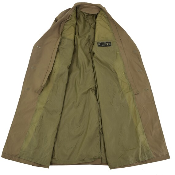Genuine Dutch army Coat Khaki long officer trench coat with lining NEW