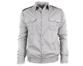 Genuine Bulgarian army cotton grey shirt unissued military long sleeve NEW