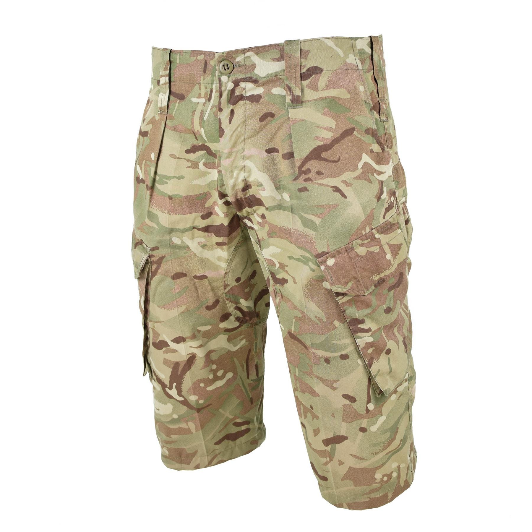 Genuine British army military combat MTP camo shorts military issue bermuda