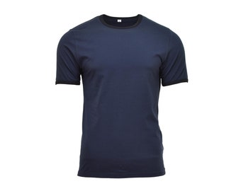 Original Dutch army t-shirt blue cotton shirt short sleeves military surplus NEW