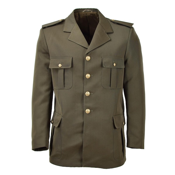 Original Italien Militär VERDE Paradekleid Uniform formelle Jacke Vintage Braun
