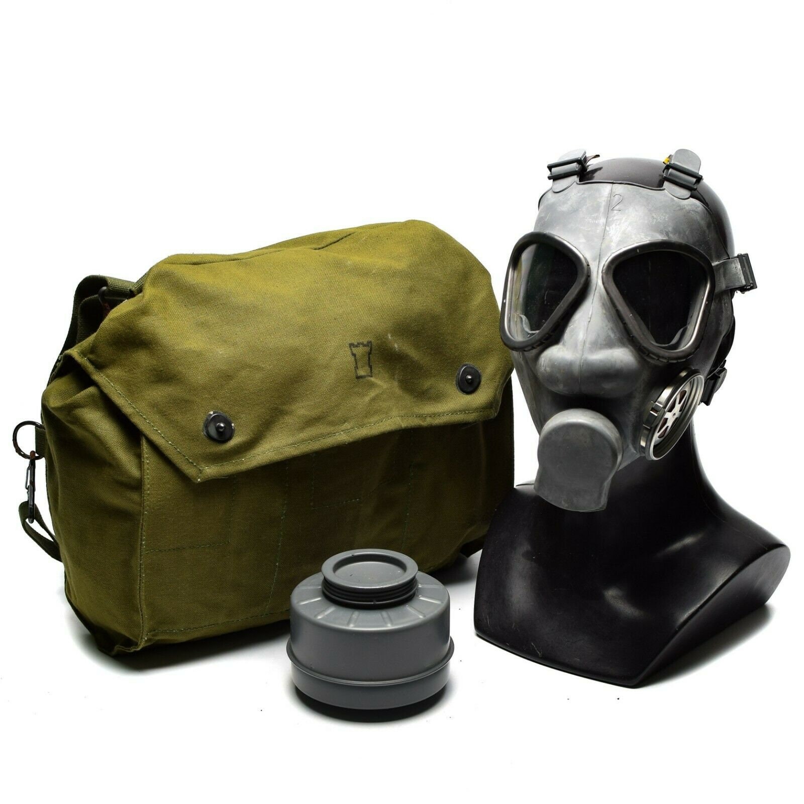 Masque à gaz militaire russe soviétique de la guerre froide GP-5 Kit  complet Véritable surplus de protection respiratoire cartouche filtrante  moderne de l'OTAN NOUVEAU Halloween -  France