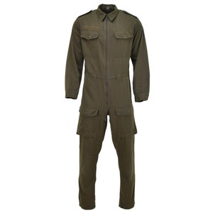 Original Austrian BH Military coverall men works mechanic polycotton suit Olive