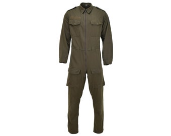 Original Austrian BH Military coverall men works mechanic polycotton suit Olive