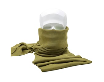 Genuine Dutch army scarf khaki military surplus neck tube merino wool cotton NEW