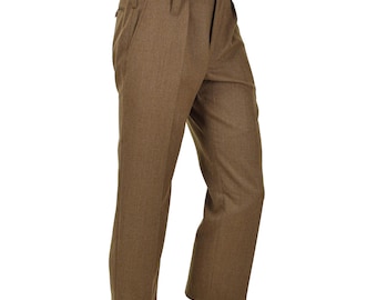 Original British Military Formal Pants Wool Uniform Dress Trousers Brown