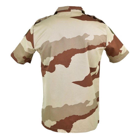 Genuine French army F2 shirt Desert camouflage sh… - image 3