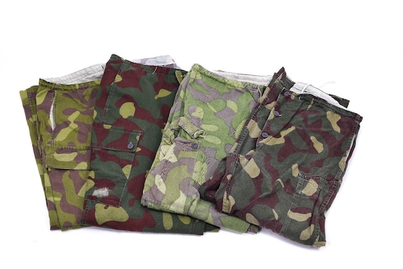 Vintage 80s Military Finnish Army Camo Mountain Field Trousers Reversi   COMMON ILKE VINTAGE