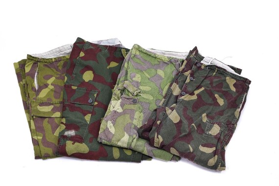 Vintage 80s Military Finnish Army Camo Mountain Field Trousers Reversi   COMMON ILKE VINTAGE