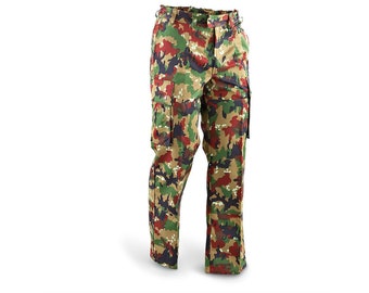 Original Swiss army pants M83 combat Alpenflage Camo field trousers Switzerland