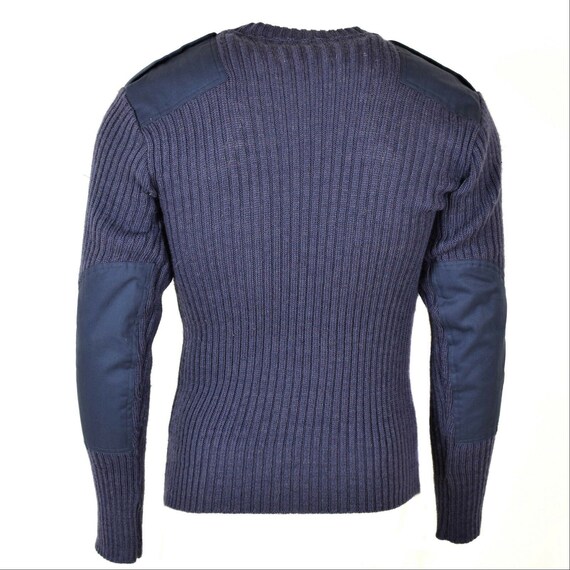 navy blue army jumper