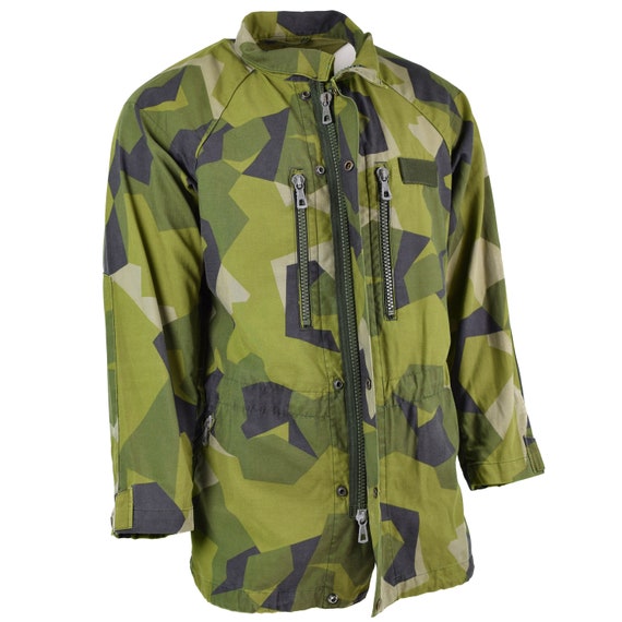 Original Swedish army M90 parka jacket splinter camo … - Gem