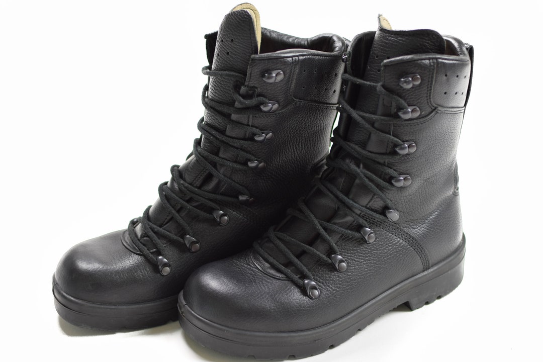 Bottes De Parade Allemandes En Cuir Noir - Taille 41,5 EUR - Occasion