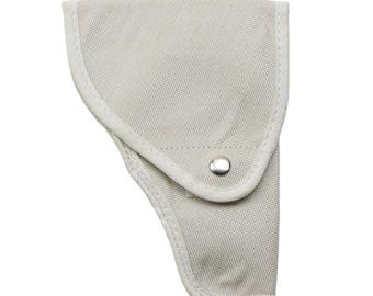 Genuine Italian Army Pistol Holster Right Hand Durable Canvas White New