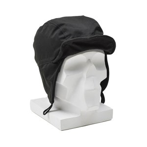 Original Dutch paratrooper hat ranger cap ear flaps brim windproof black surplus