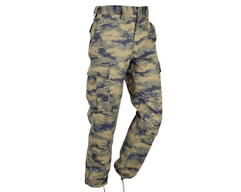 Pantalon tactique camouflage numérique bleu armée turque original, pantalon de combat indéchirable