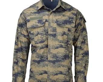 Original Turkish army tactical jacket blue digital camouflage durable ripstop