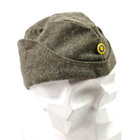 WWII Swedish Army Winter Wool Side Cap 