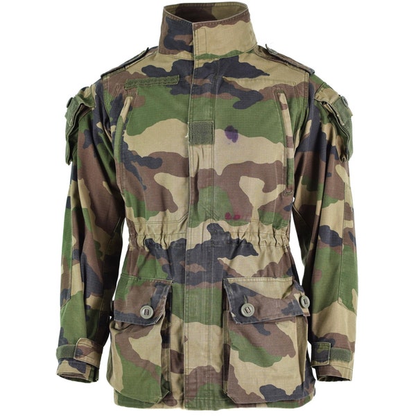 Genuine French army Smock jacket CCE camo military combat parka rip stop durable fabric T4 S2