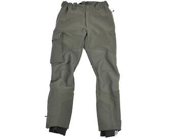 Genuine French army alpine O.D trousers with kevlar ankle protection and suspenders NEW