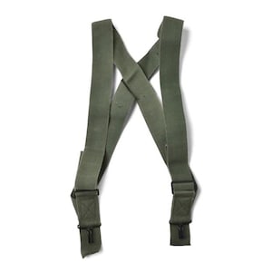 Original U.S. military suspenders M1950 pants braces shoulder harness olive NEW