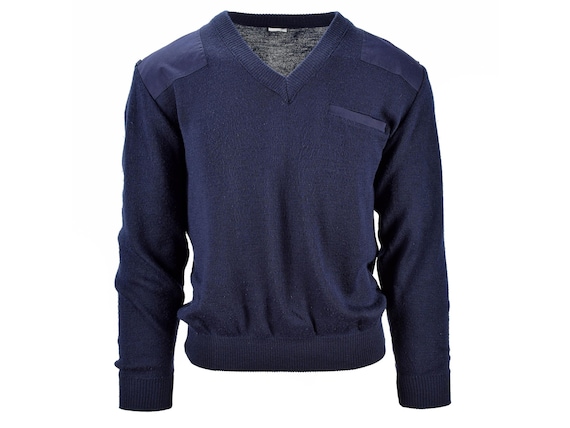 Genuine Dutch Army Sweater Blue Military Pullover V-neck - Etsy Canada