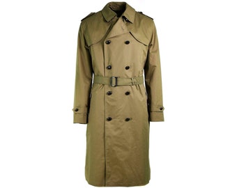 Genuine Dutch army Womens Coat Khaki long officer trench coat with lining NEW