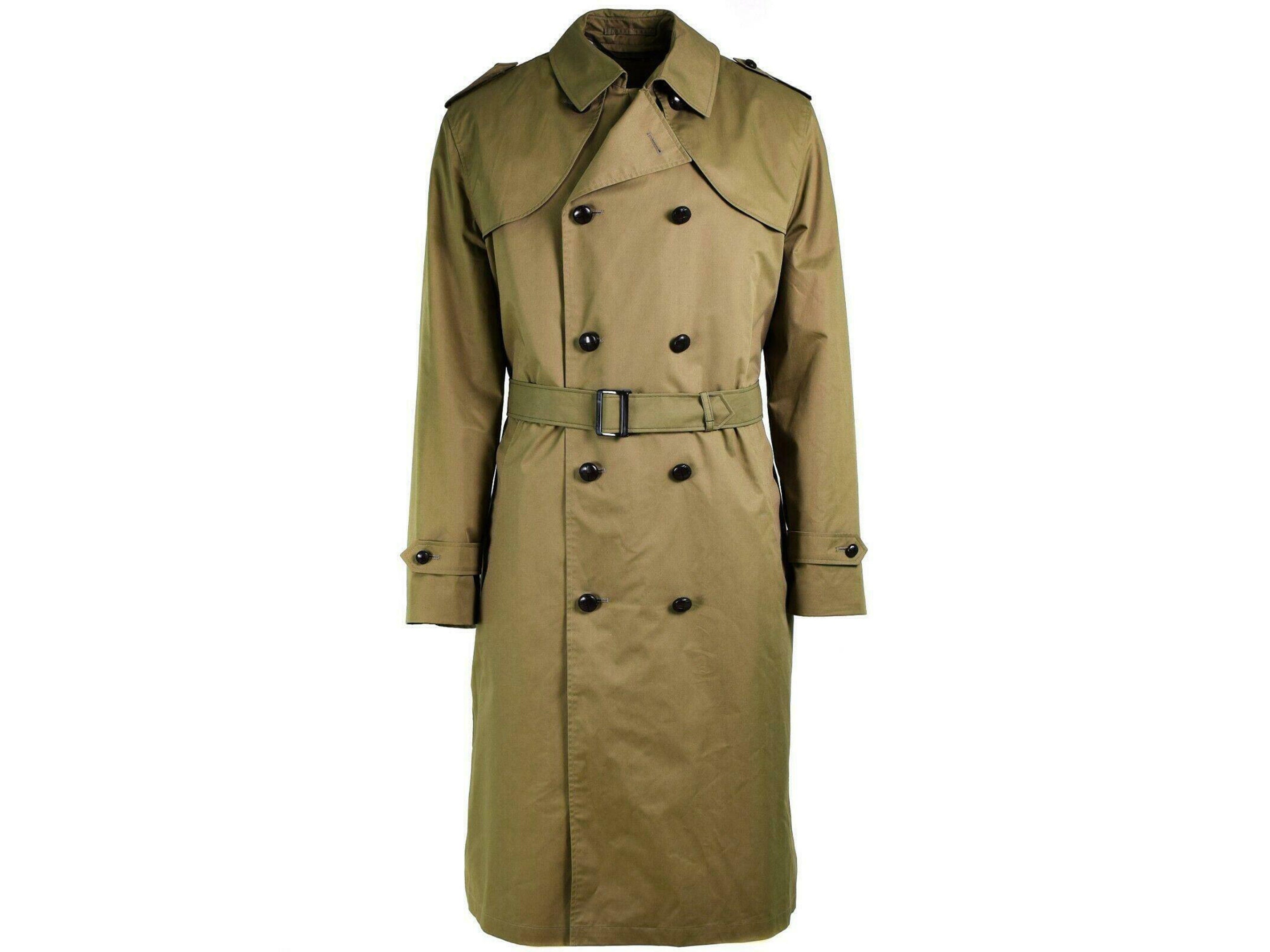 Original Italian Military trench coat khaki formal coat quilted liner ...