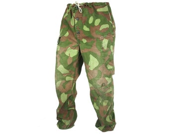 Original Finnish army camo pants M-62 Reversible suit snow woodland camouflage military issue