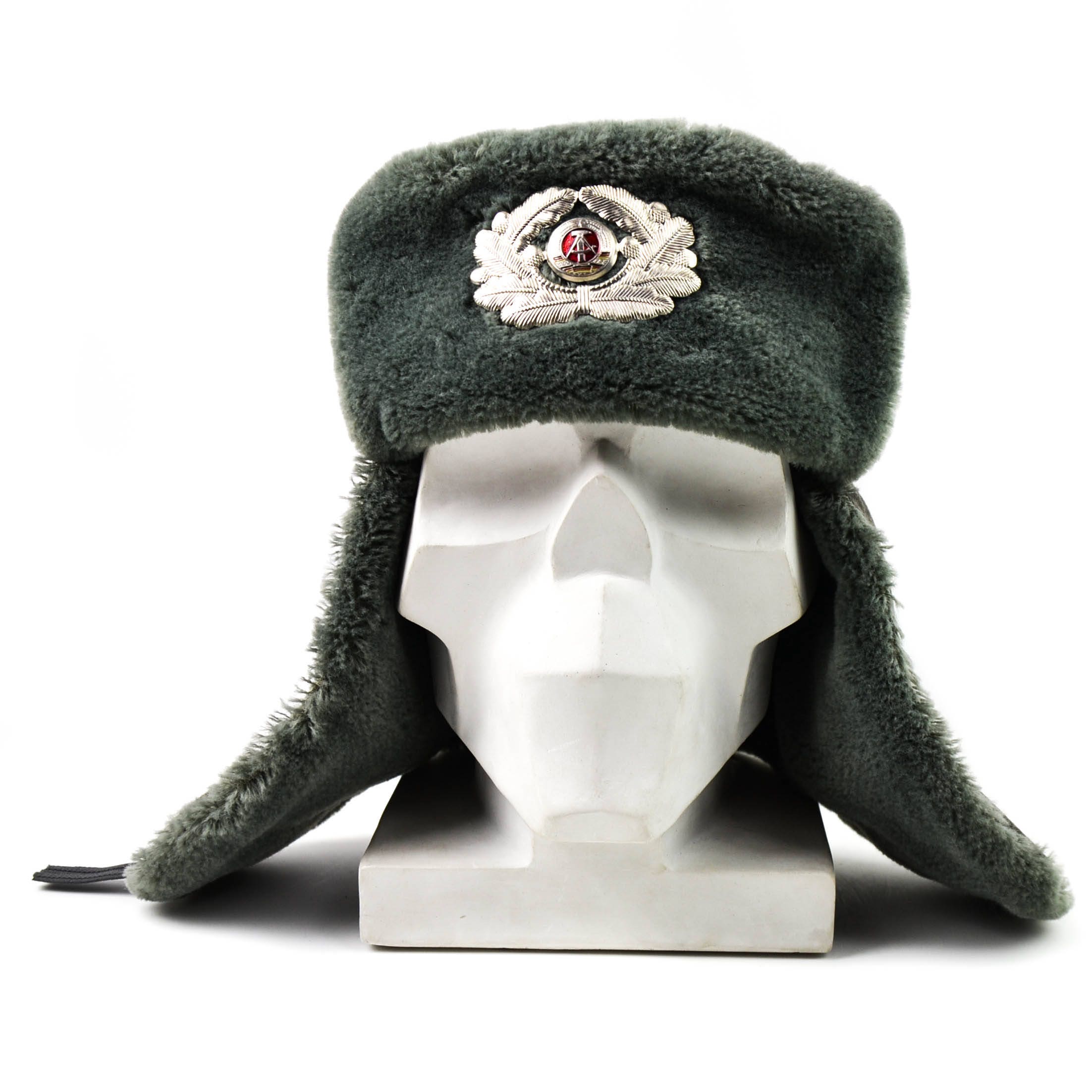 Original East German NVA Army Winter Hat. Grey Military Original East German NVA Army Winter Hat. Grey Military