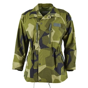 Original Swedish army heavy M90 jacket splinter camouflage field troops military surplus NEW