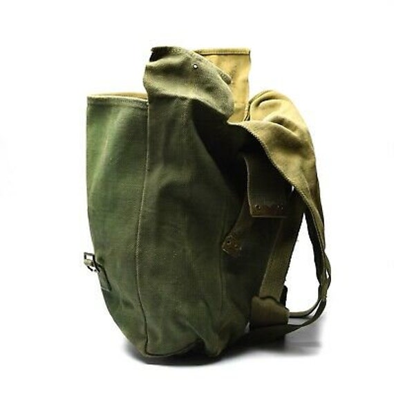 Original British Army M37 Haversack Canvas Olive OD Pack Original British Army M37 Haversack Canvas Olive OD Pack