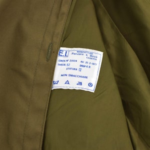 Original Italian Army Trenchcoat Khaki Blue Plain Color Raincoat ...