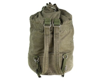 Genuine German army sea sack duffel bag w shoulder straps large w lock backpack