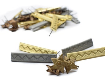 40x Czech Army badges set stripes cockade star epaulets rank insignia pins lot