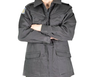 gray army jacket