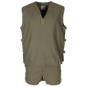 Original French military jungle sleeveless olive shirt tactical lightweight