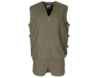 Original French military jungle sleeveless olive shirt tactical lightweight