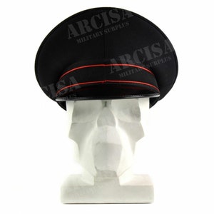 Genuine Italian Army peaked cap Military Police visor forage cap Black NEW image 1