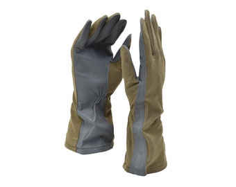 Original Dutch military olive gloves leather heat resistant aramid warmer NEW